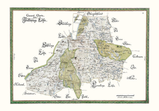 Kartta Jönköpingin lääni Småland